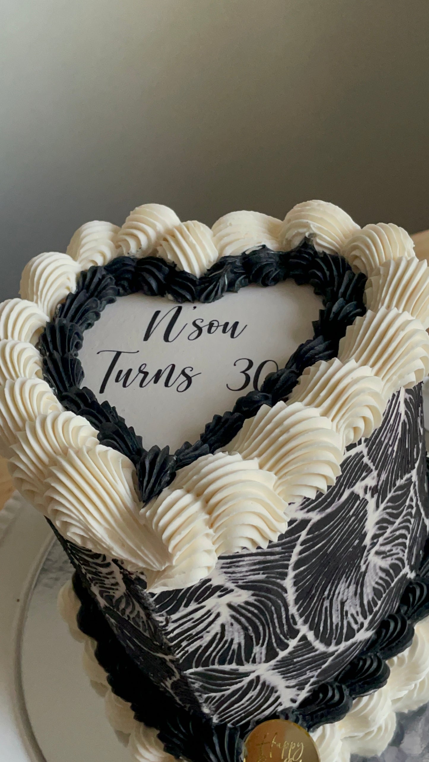 6” Minimalist Heart Cake